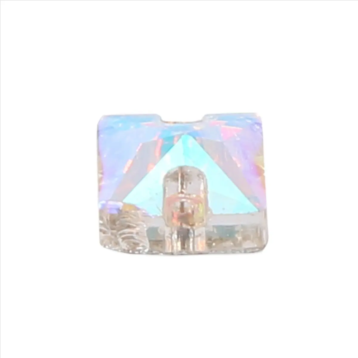 

Carefree- Square Sew on Stone Crystal Clear AB Color Garment Sewing Glass Beads Flatback 2 Holes Dress Making 8x10mm