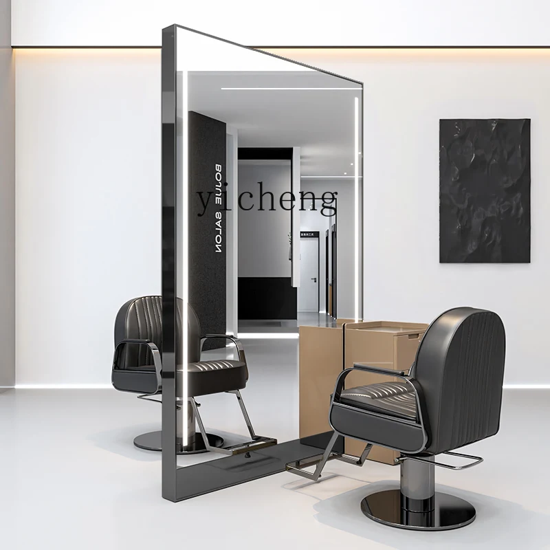 TQH barber shop mirror table stainless steel hair salon mirror hair salon special single and double-sided