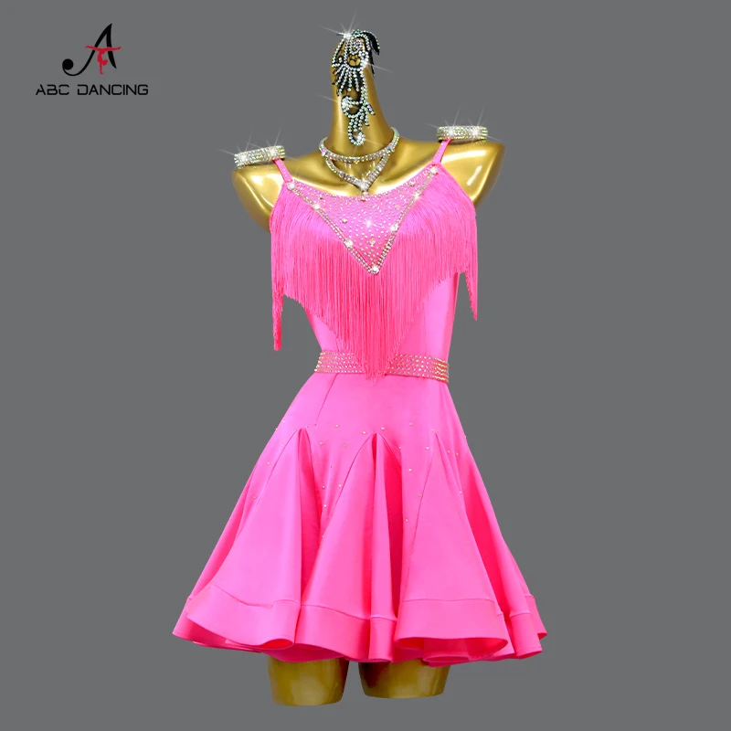 Nieuwe Latin Dance Dress Ballroom Party Sexy Volwassen Vrouwen Rok Podiumkleding Meisje Prom Kostuum Dames Lijn Pak Sport