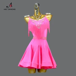 New Latin Dance Dress Ballroom Party Sexy Adult Womens Skirt Stage Clothes Prom Costume Ladies Line Suit Girls Sports Customized