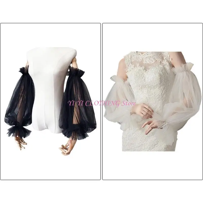 N5KF Vỏ tay tay dài tay cho áo choàng áo cưới Tay áo trang trí tay áo