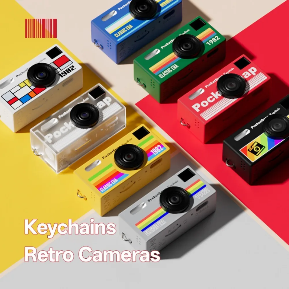 Klassischer Daumen-Schlüsselanhänger, Kamerabildschirm, HD 1080P, Schlüsselanhänger, tragbare Retro-CCD-Digitalkamera, Tasche, DV-Videorecorder, Blitzlampe