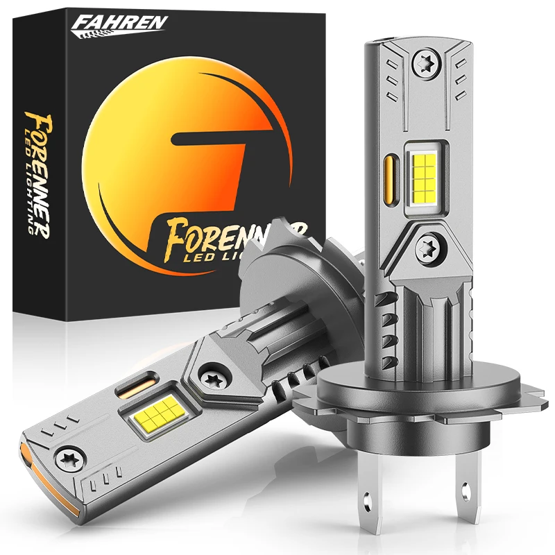 H7 LED CANBUS Licht Mini-Scheinwerfer 1:1 Größe Kabellose H7 Auto-LED-Scheinwerferbirnen Fehlerfrei 6500K Weiß