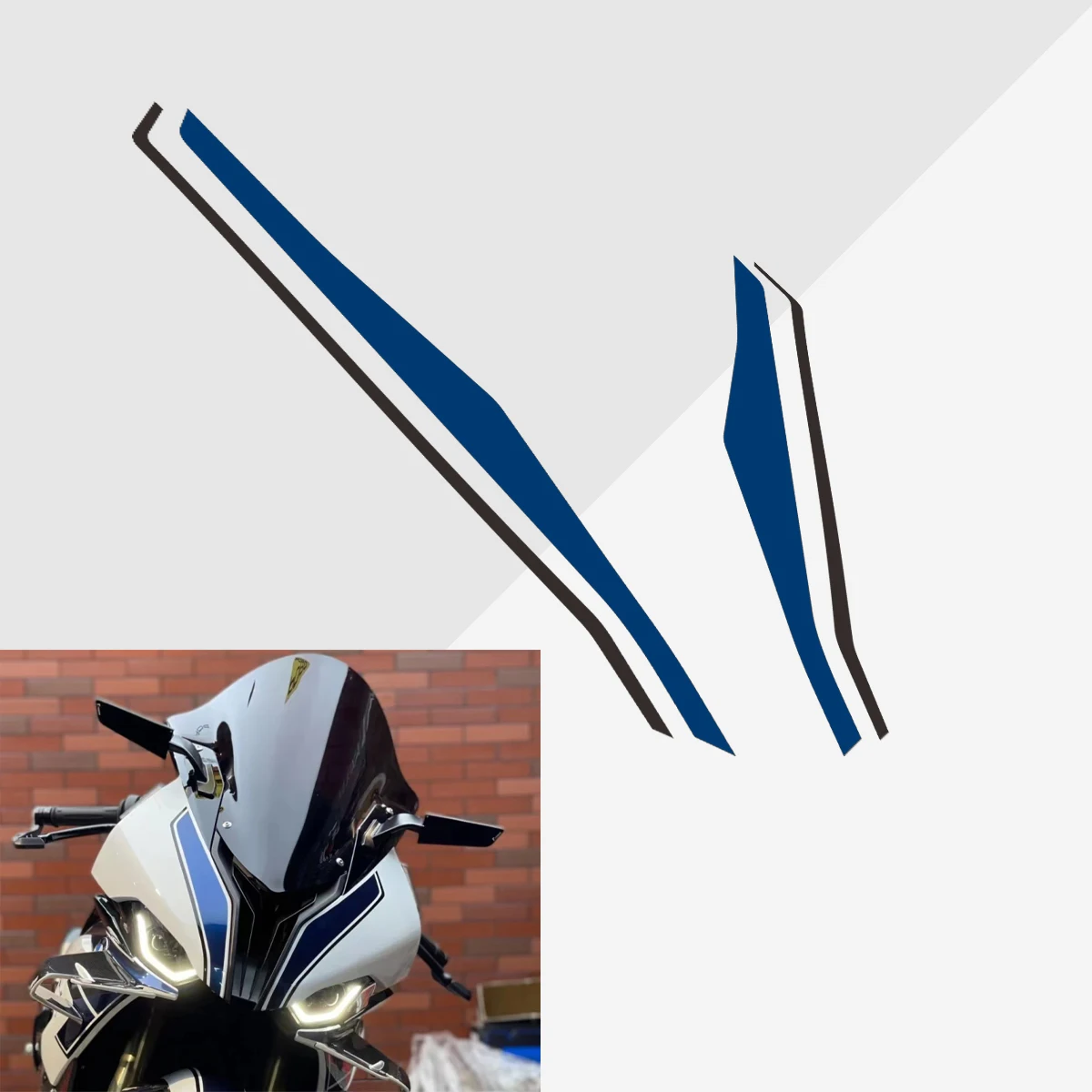 Autocollant de tête de moto pour BMW, M1000RR 2023, S1000RR 2019, 2020, 2021, 2022, 2023, nouveau dessin RR S 1000 RR, accessoires de décalcomanie