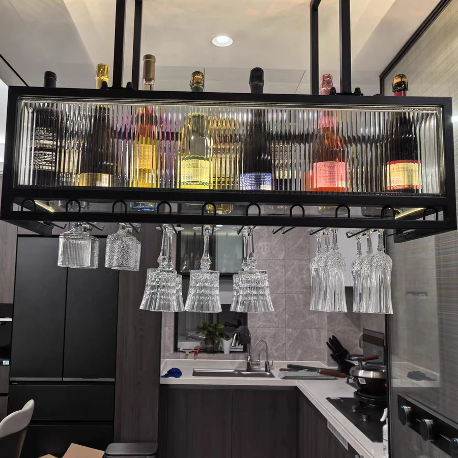 

Барная вешалка, подвесная винная полка, стеллаж для хранения, винный шкаф, подвесной шкаф, стеклянный кубок для красного вина Changhong, подвесной подстаканник