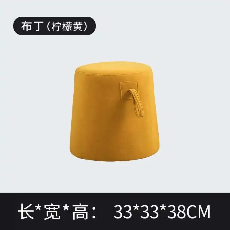 Nordic Minimalism Low Round Macaron Stool Home Shoes Creative Color Children's Stool Geometric Shape Mushroom Stool view 6