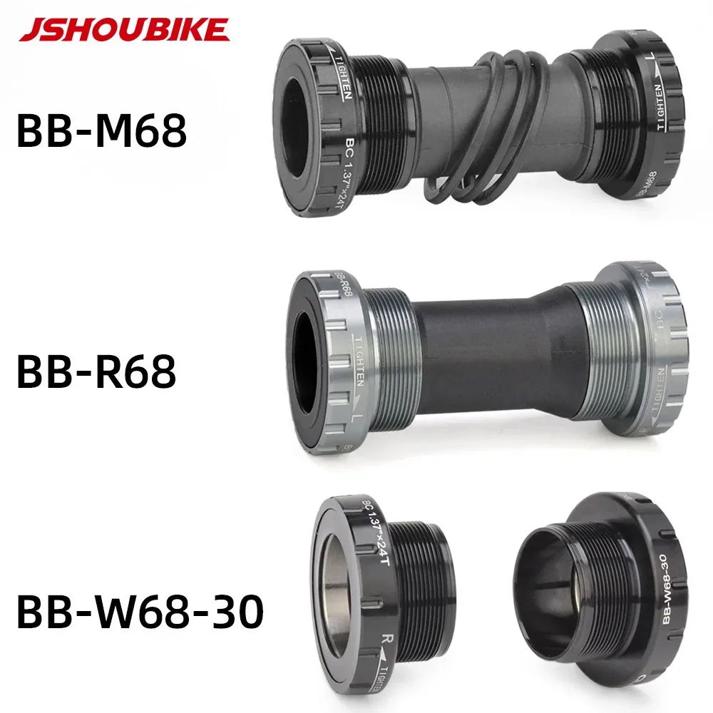 JSHOUBIKE Bicycle Bottom Bracket Thread Kit Mountain/Road/High-End Bike Frame 24mm BB68 BB70 BB52 BSA30 Crankset