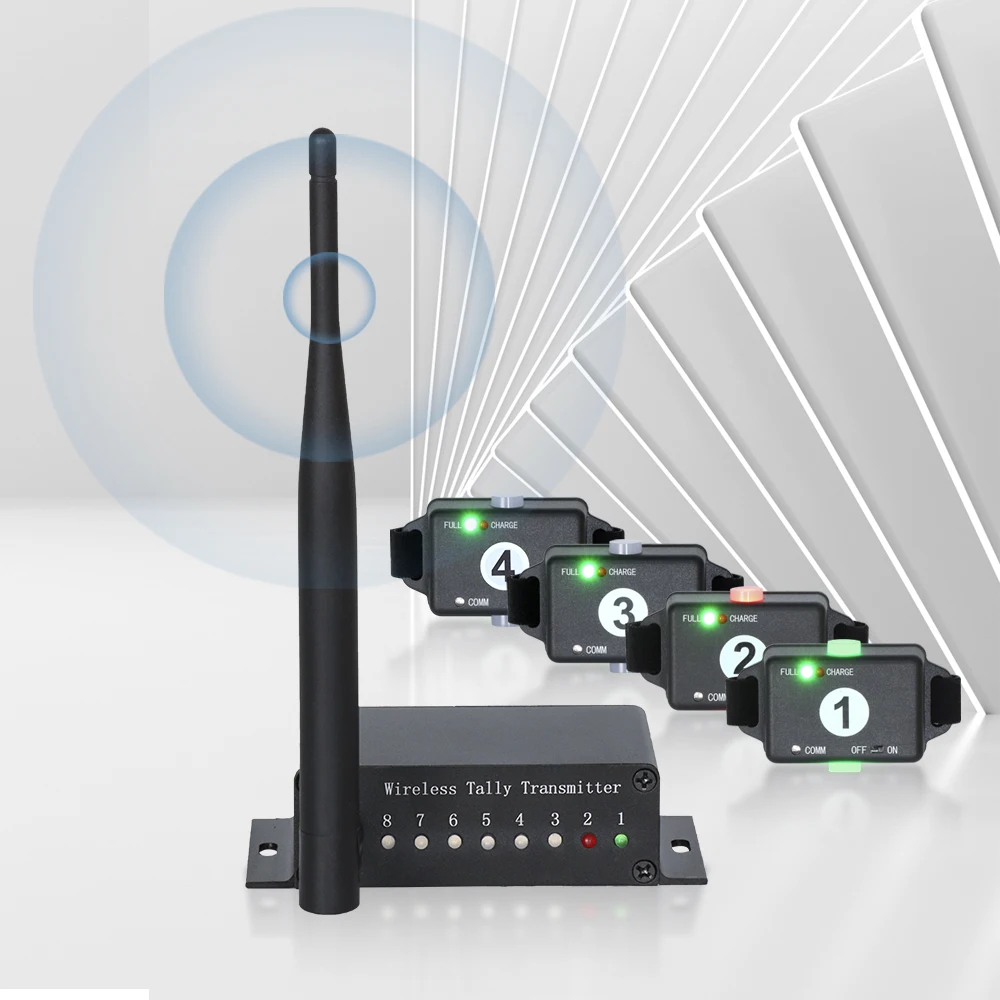 

JJTS 4 Universal Wireless Tally Light Direct Call and Tally Light Switcher for Users Radio & TV Broadcasting Equipment