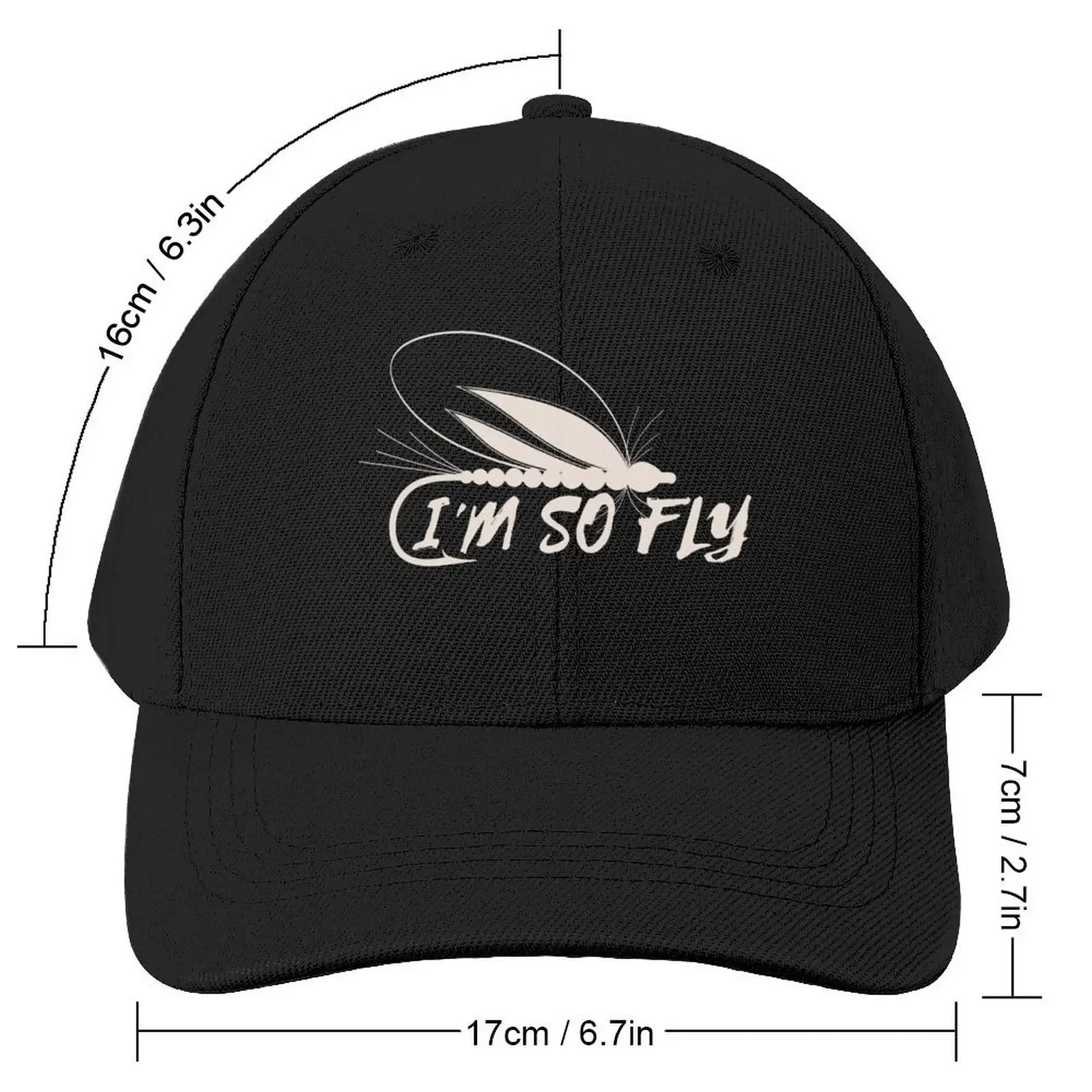 I'm So Fly T-Shirt Fly Fishing Baseball Cap Uv Protection Solar Hat Gentleman Hat western Hat black Men Caps Women's