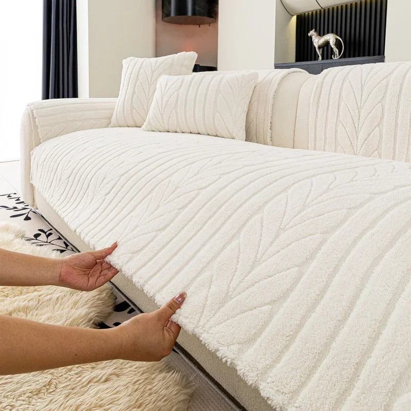 Minimalist Thickened Soft Cotton Velvet Sofa Cushion 2025 New Autumn Winter Washable Non-Slip Seat Cover