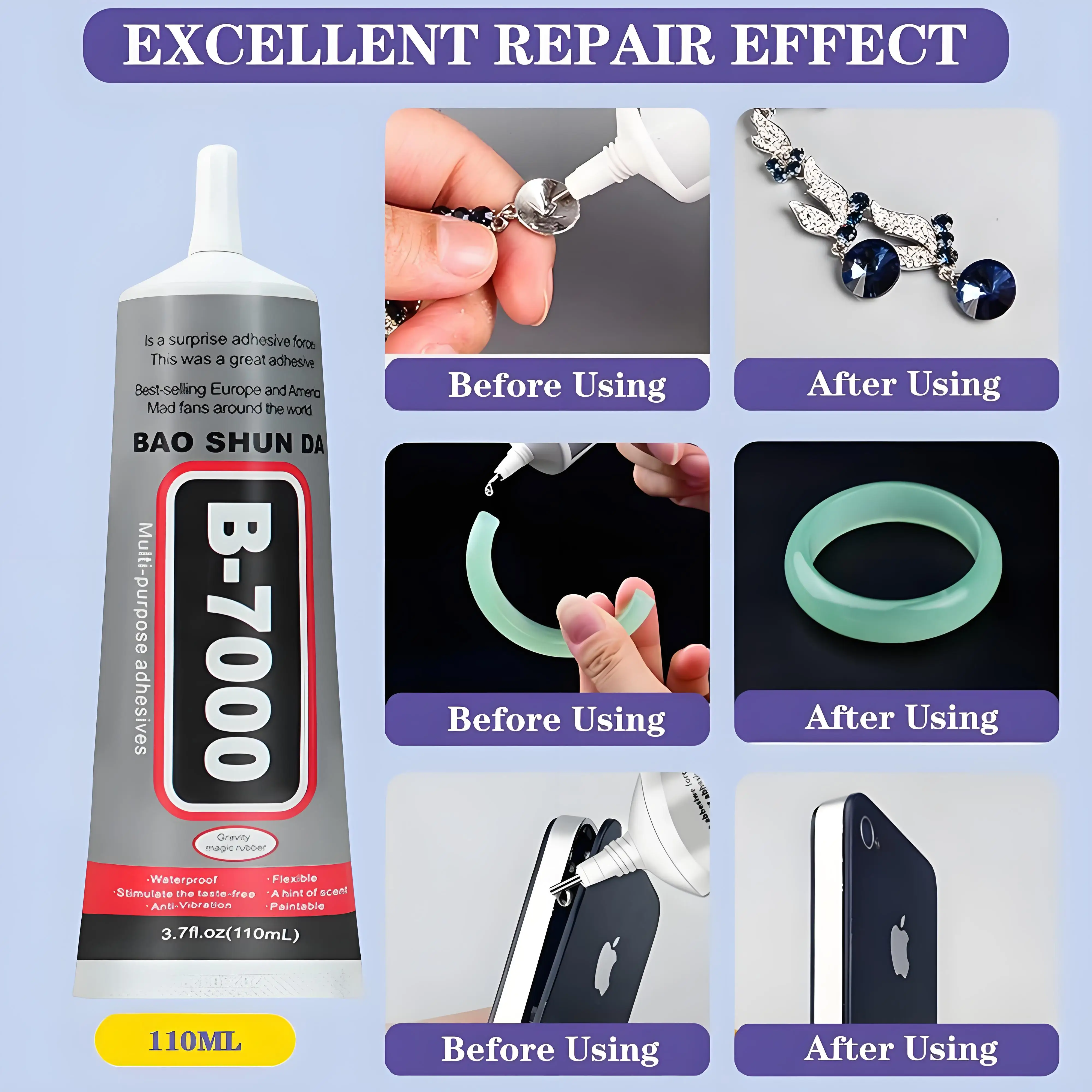 Strong B7000 All Purpose Glue Mobile Phone Screen Repair Jewelry Setting Diamond Gem Pearl Accessories Handmade DIY Special Glue