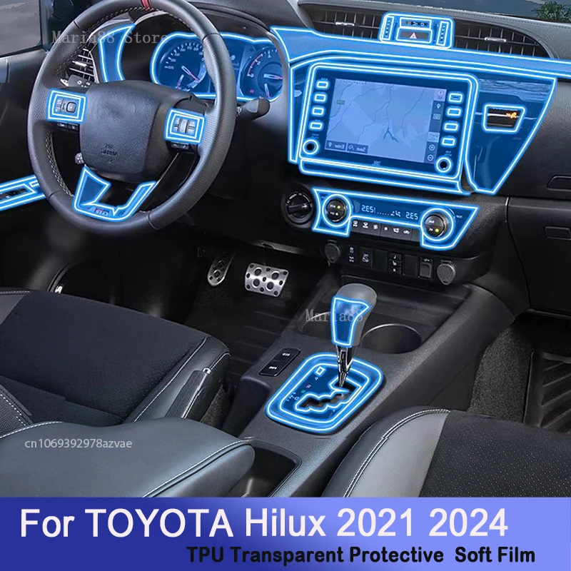 

For TOYOTA Hilux 2021 2024 Car Dashboard Cover Mat Dash Board Sun Shade Pad Anti-UV Artificial Leather Accessories