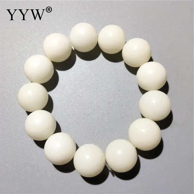 Big Size 12mm 20mm White Bodhi Root Barrel Beads Bracelet Women Men Meditation Mala Buddhist Rosary Yoga Wrist Jewelry Bracelets