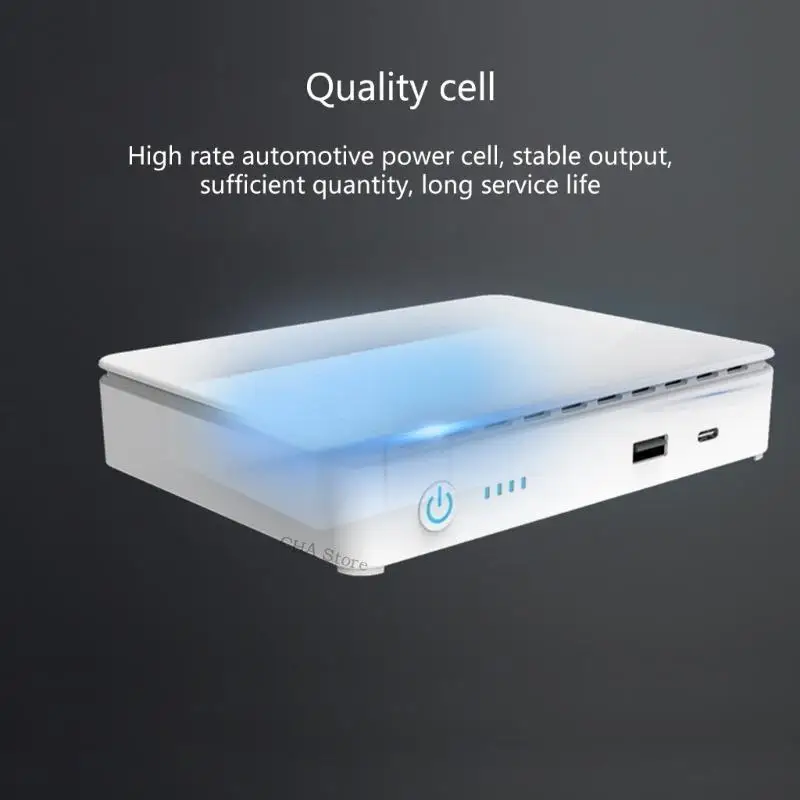 

10400/15600MAH MINI UPS Резервное копирование аккумуляторной батареи для Wi -Fi Router Светодиодные светодиодные камеры камеры и