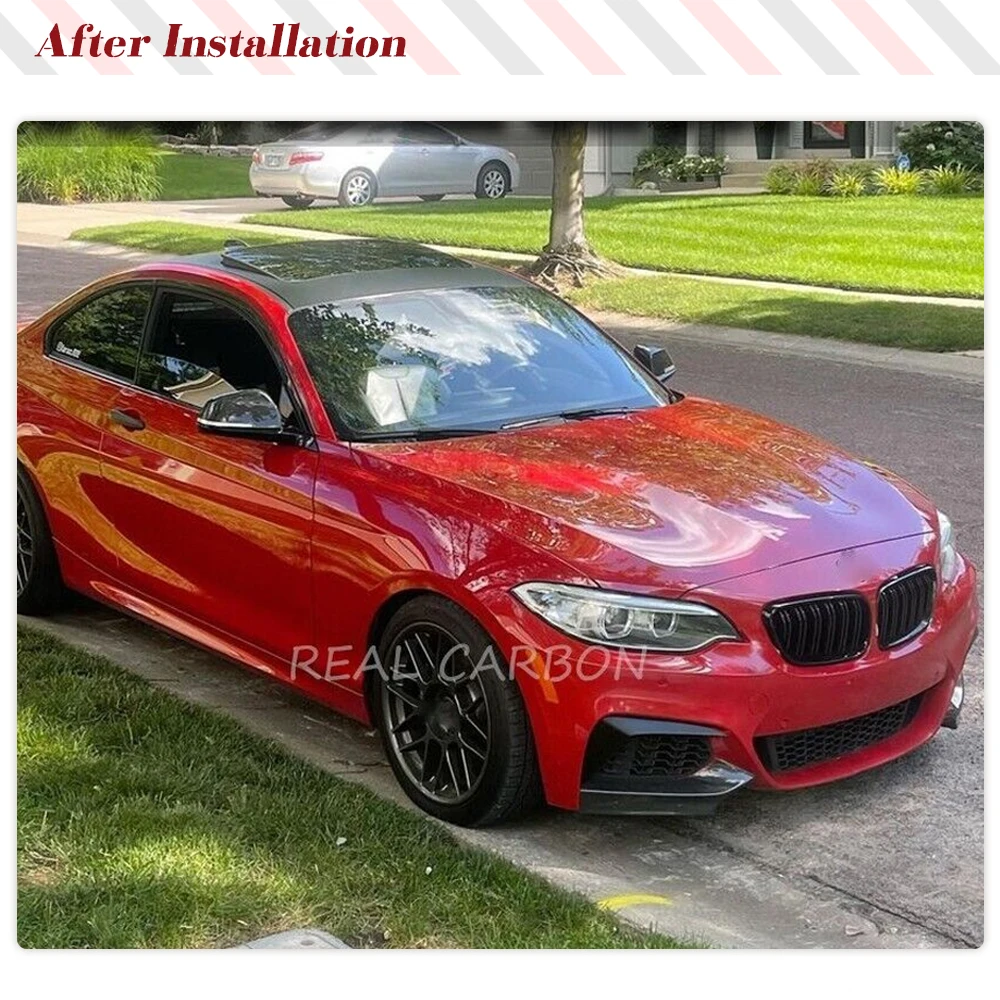 Carbon Fiber Car Front Splitters for BMW 2 Series F23 F22 M Sport M235i M240i 2013-2017 Car Front Bumper Lip Splitters Winglet view 3