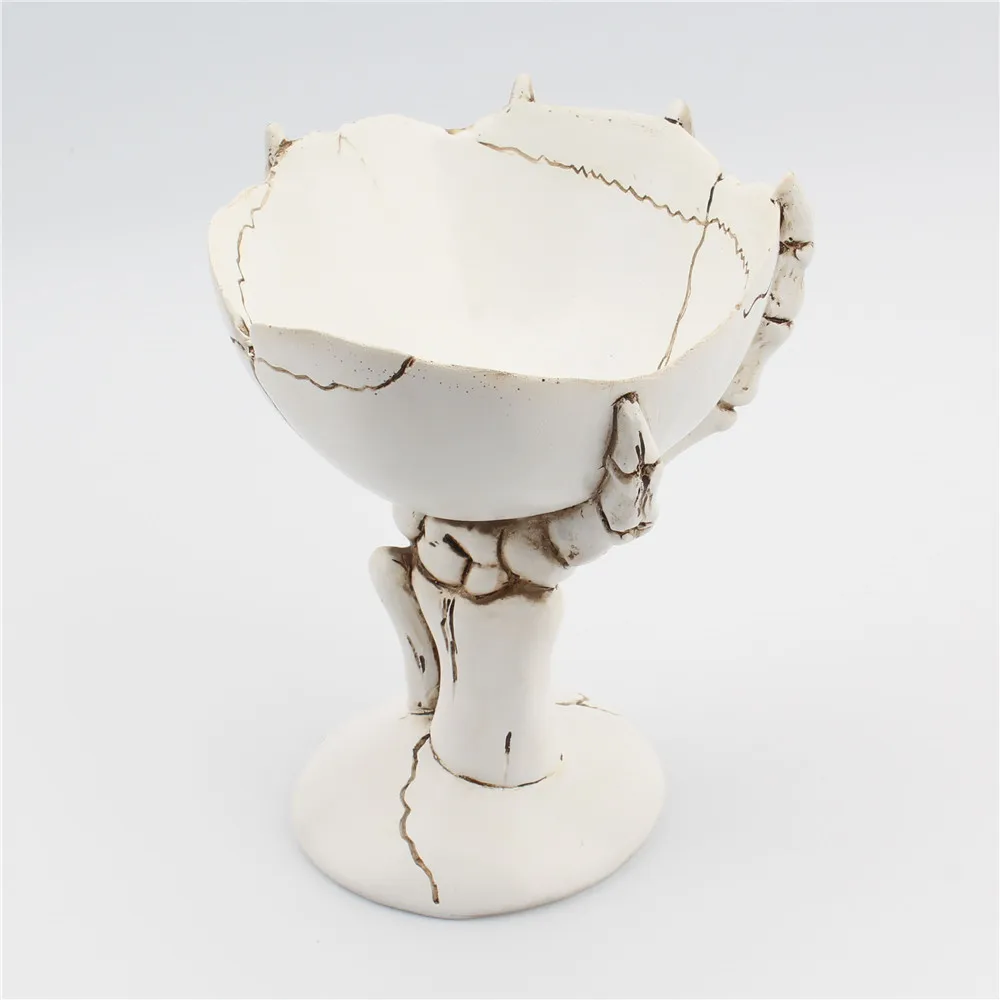 Taca do przechowywania drobiazgów w kształcie szkieletowej ręki, kreatywny amerykański pojemnik na kosmetyki, pudełko do organizacji, prezenty na Halloween, styl skandynawski.