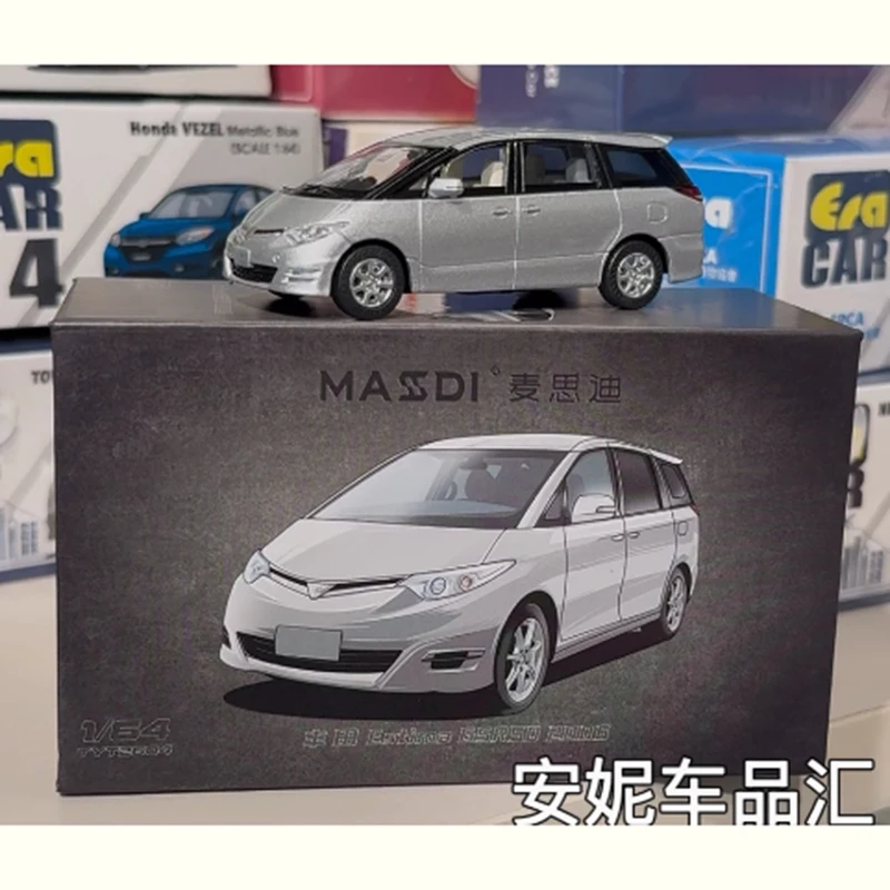 

MASSDI масштаб 1/64, 2007 TYT Previa LC MPV, имитация сплава, модель автомобиля, статическая коллекция, украшенные праздничные игрушки, сувенирный подарок