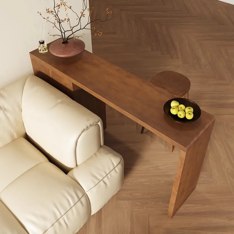 Solid wood bar table Household dining room side cabinet Livingroom Kitchen entrance pass integrated cabine Partition long tabl