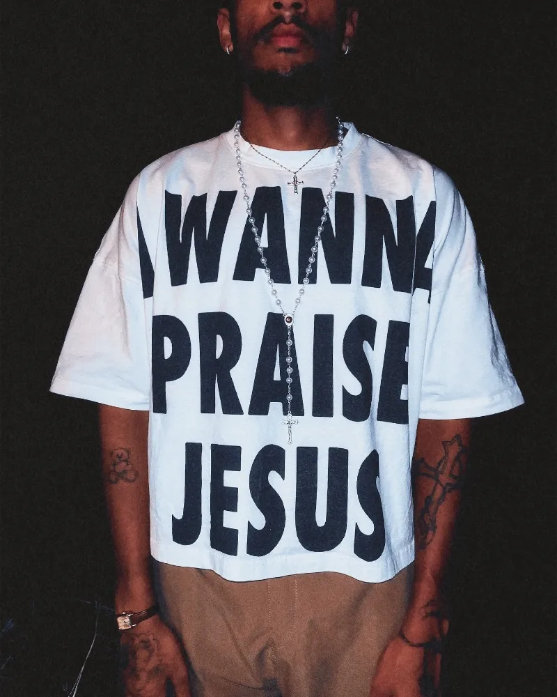 

Hip Hop retro street style oversized T-shirt Men High street Harajuku alphabet print short sleeve Gothic trend fashion shirt
