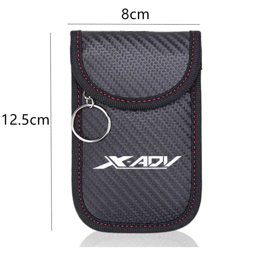 For Honda XADV X ADV X-ADV 750 2018-2023 Motorcycle Car Key Signal Blocker Case Faraday Cage Fob Pouch Keyless RFID Blocking Bag