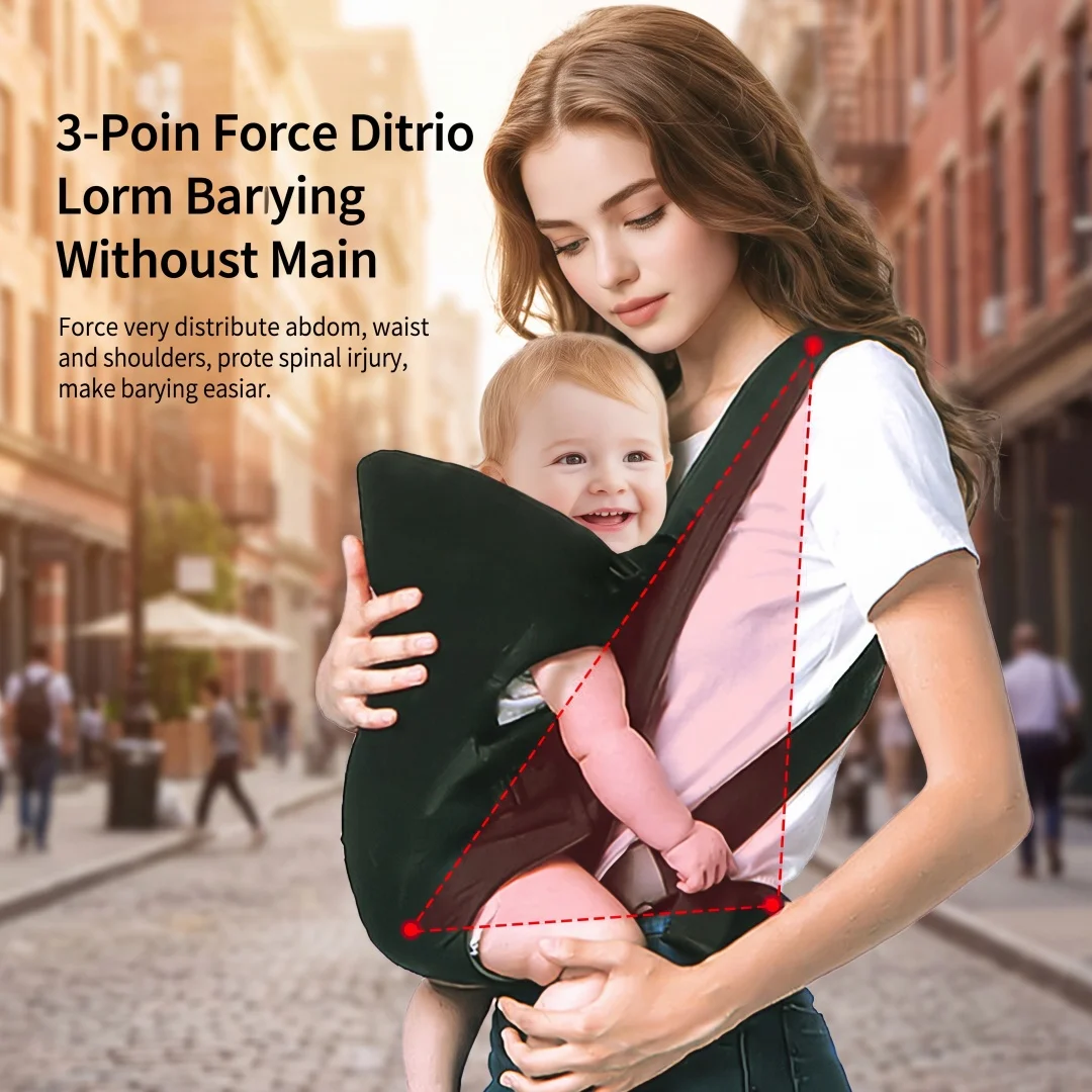 The baby carrier waist stool is portable and hands-free and can be used front and back. It is simple and convenient. It is multi