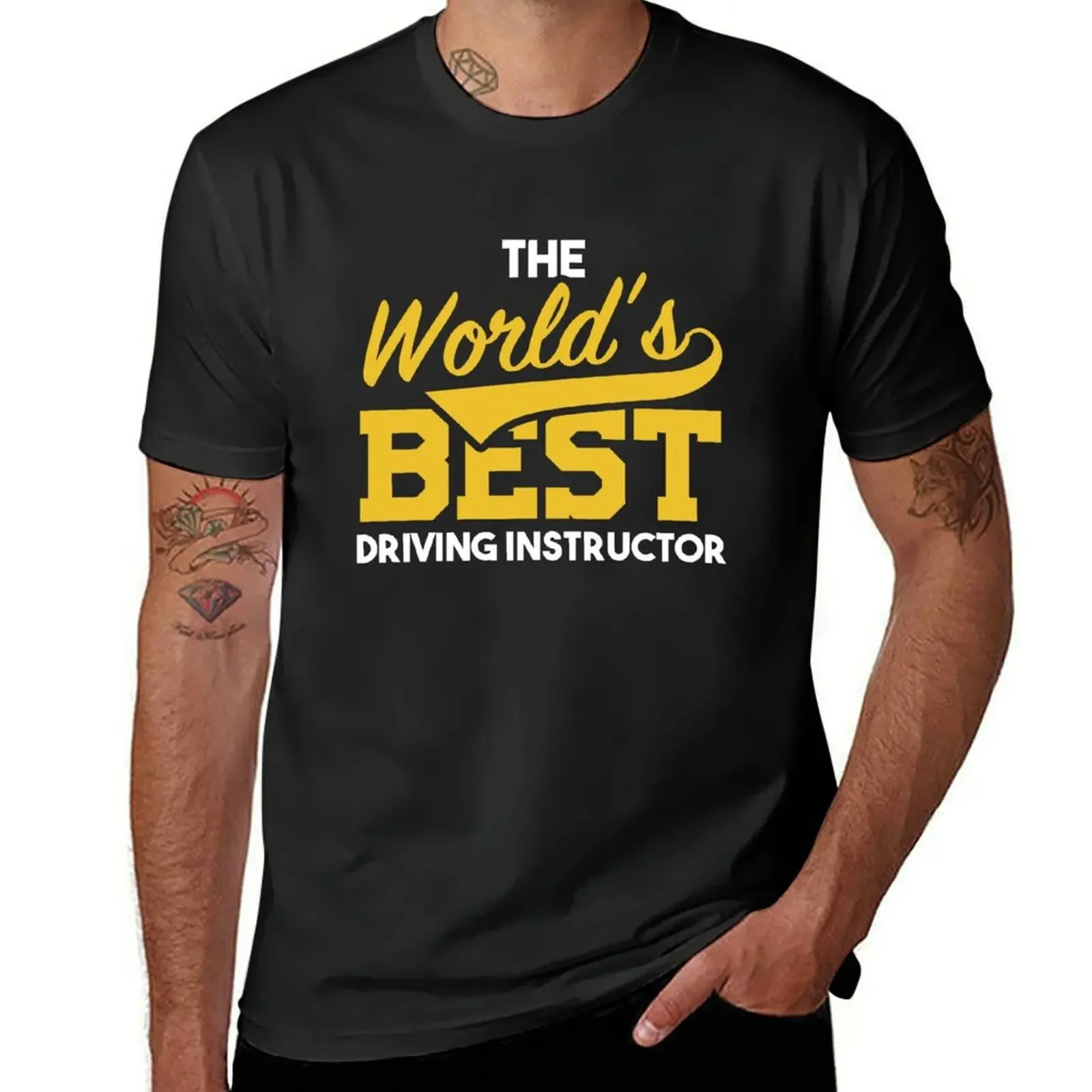 Worlds Best Driving Instructor School Teacher Novice Driver T-Shirt boys whites oversizeds plain big and tall t shirts for men