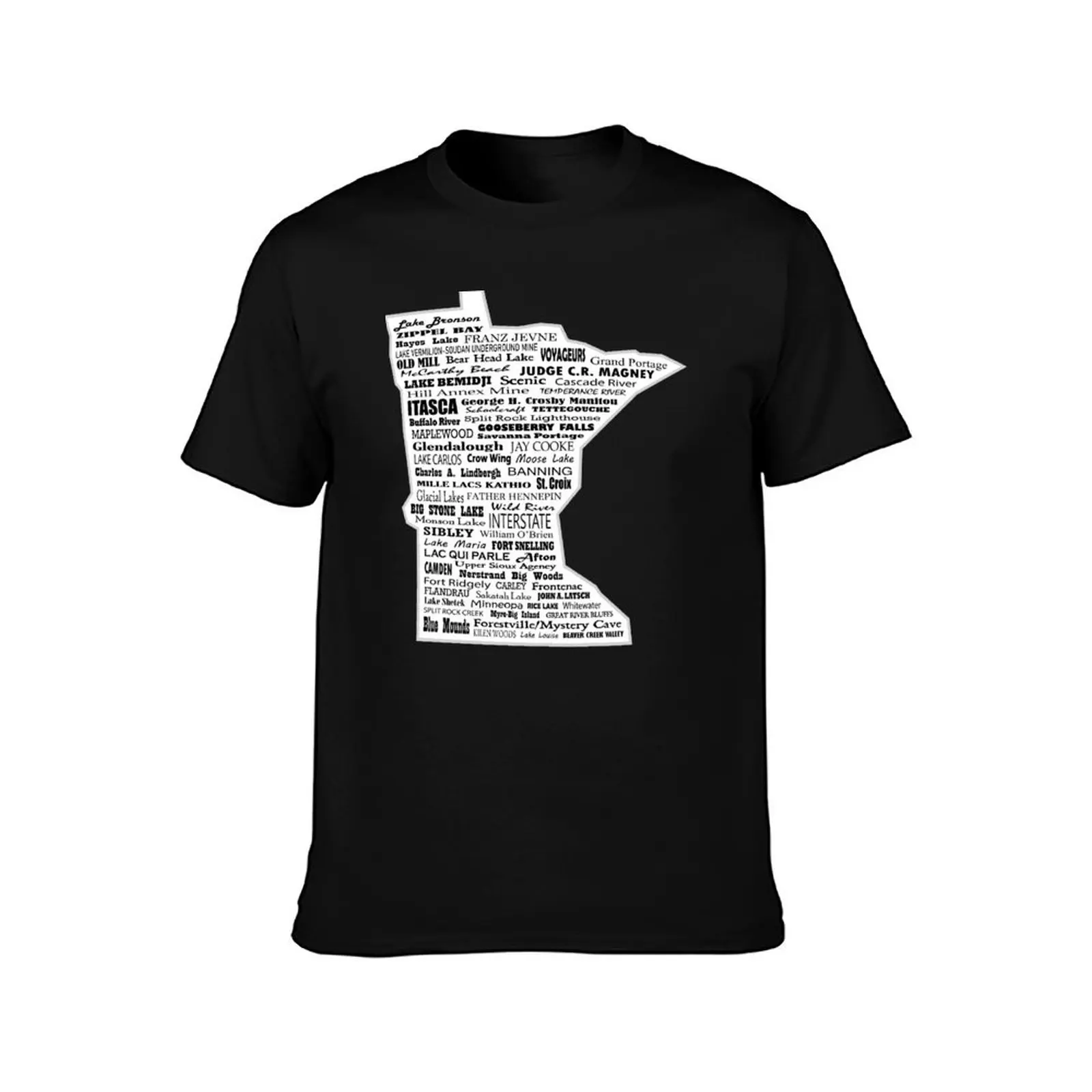 MN Parks with White Fill T-Shirt Work Casual Loose Fit T-Shirt