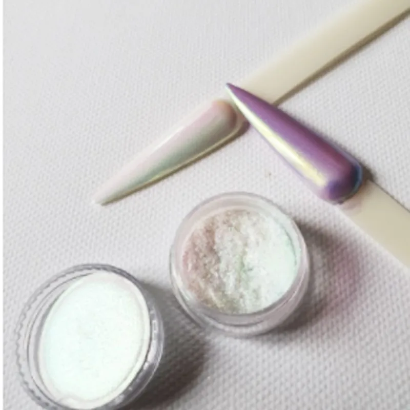 1 горшок пигмент единорога порошок для дизайна ногтей блестящее Радужное зеркало Русалка Мерцающий Порошок для теней для век Маникюр хром пигмент пыль