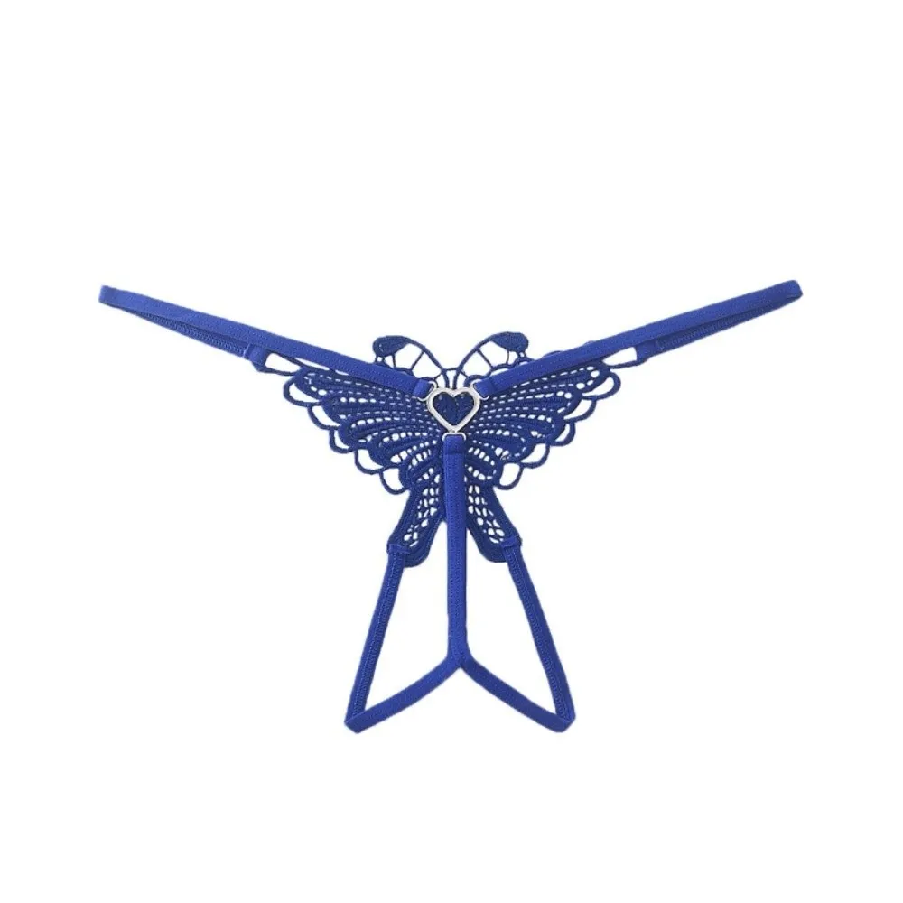 

Breathable Transparent Embroidery Hollow Out Briefs Low Waist Butterfly Women Thongs Seamless Underwear T-back Lingerie Women