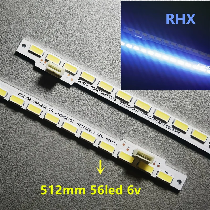 

LED backlight strip for 2013CHI420 7030 56 RSAG7.820.5384 RSAG7.820.5278 56LED 512MM 6V light bar 100% new