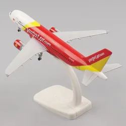 Metal Aircraft Model Replica 20CM 320 Vietjet Airplane Scale Miniature Art Decoration Diecast Aviation Collectible Toy