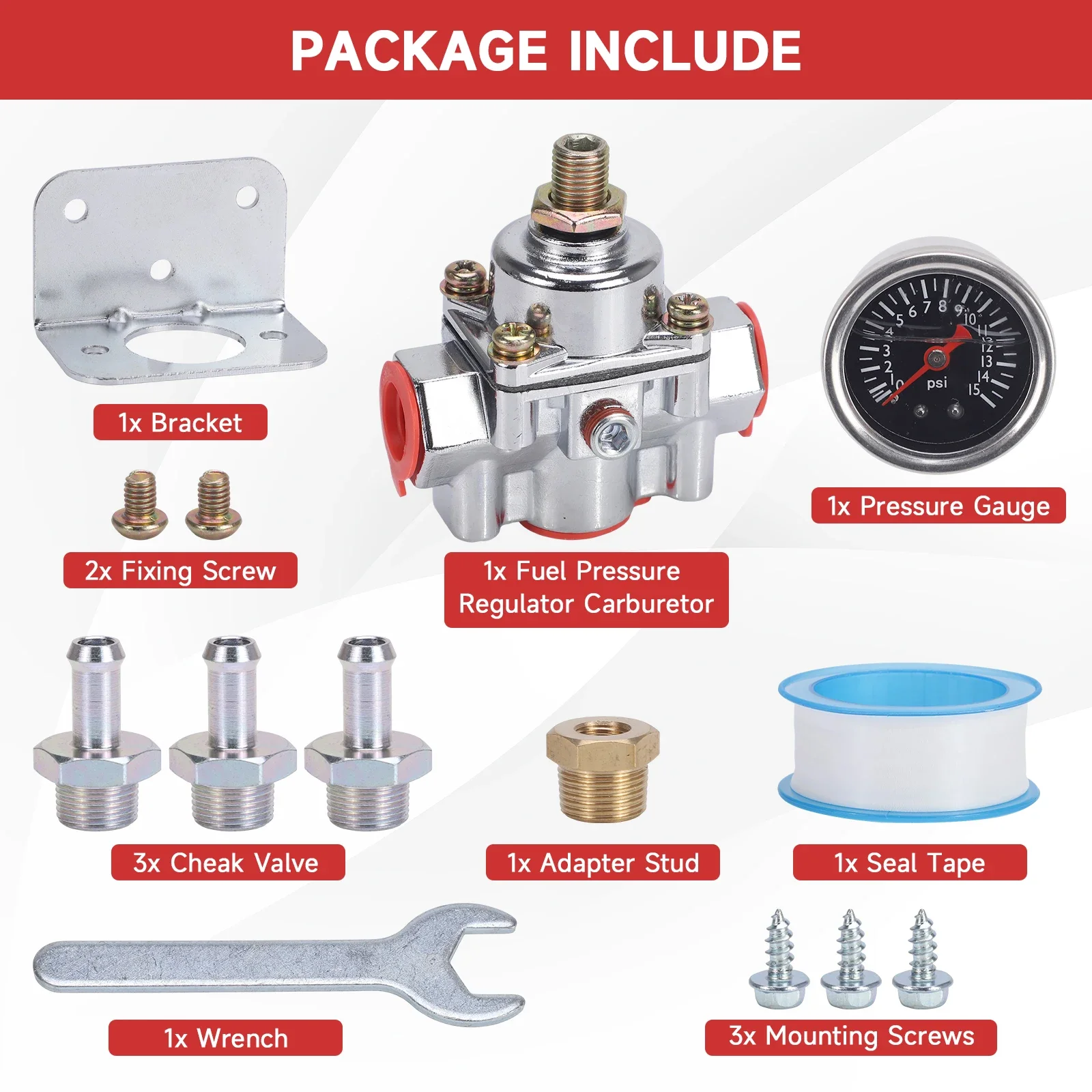 CNSPEED New Designed to precisely control the fuel pressure from the fuel pump to the carburetor 12-803 For Holley and Edelbrock