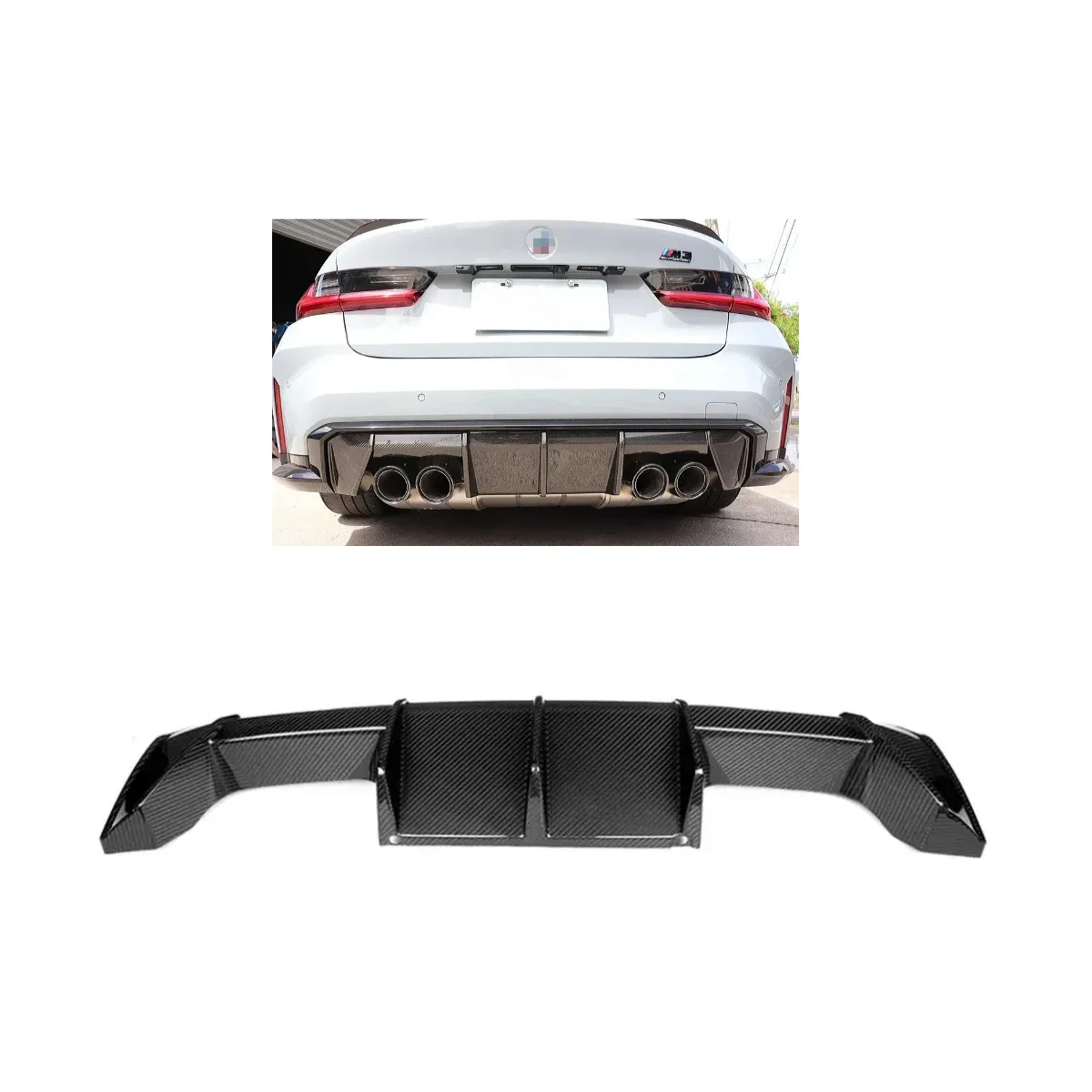 

High Quality Mp Style Dry Carbon Fiber Rear Bumper Lip Spoiler Chin Splitter for Bmw G80 M3 G82 G83 M4
