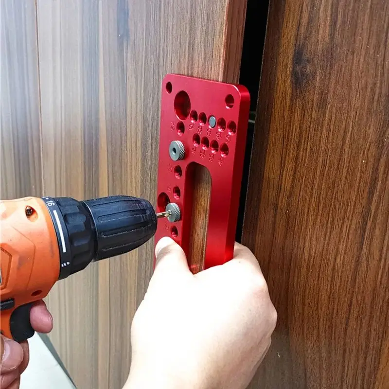 Hole Handle Pitch Punch Locator Woodworking Pocket Jig Set Wardrobe Door Cabinet Positioner Drill Guide Sleeve,Hole Locator