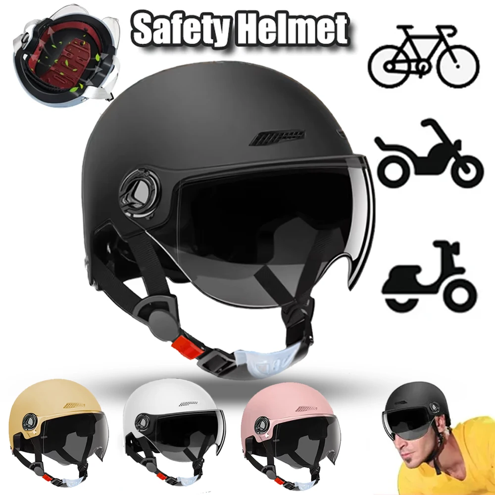 Motorhelm voor heren Dames Klassieke retro scooter halve helm Ultralichte fietshelm MTB-fiets Motorhelm