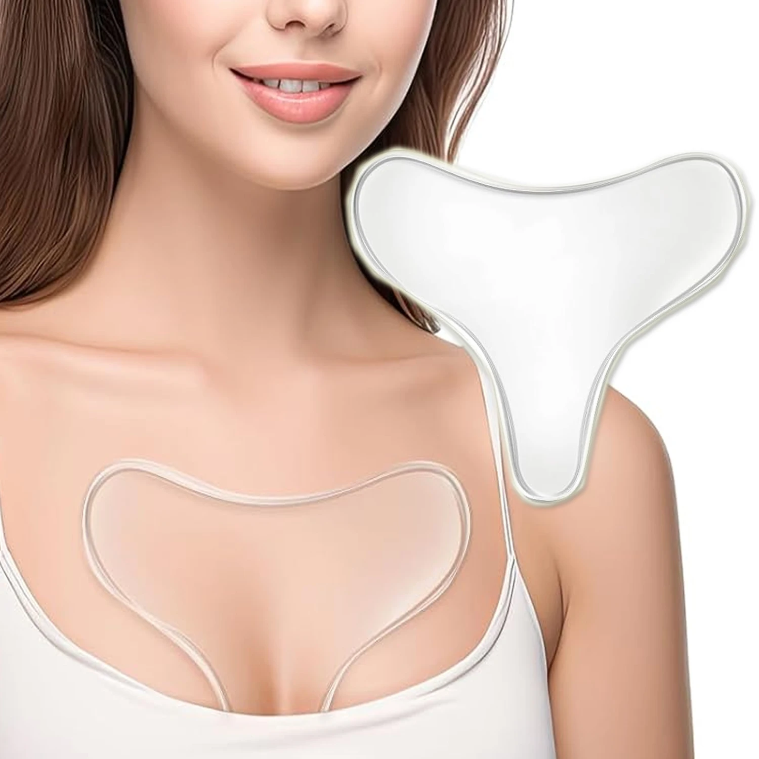 Reusable T Anti Wrinkle Chest Pad Silicone Transparent Removal Patch Face Skin Care Anti Aging Breast Lifting Chest Patch Flesh