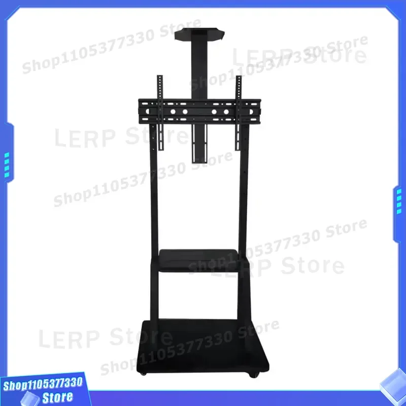 adjustable-mobile-tv-cart-stand-for-32-to-75-inch-led-lcd-screen-with-wheels-rolling-floor-mount-bracket-heavy-duty-base