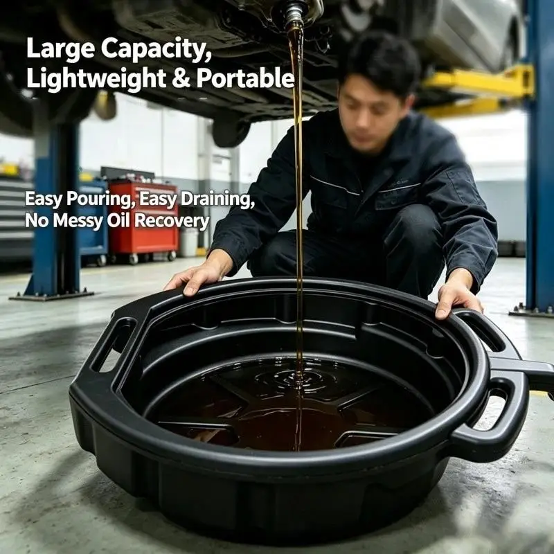 10/15L Oil Drain Pan Wast Engine Oil Collector Car Fuel Fluid Change Storage Utensils