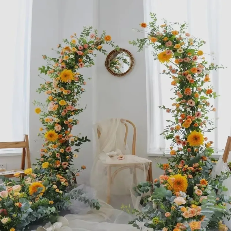 Hot-selling horns flower stands, ivory door wedding props