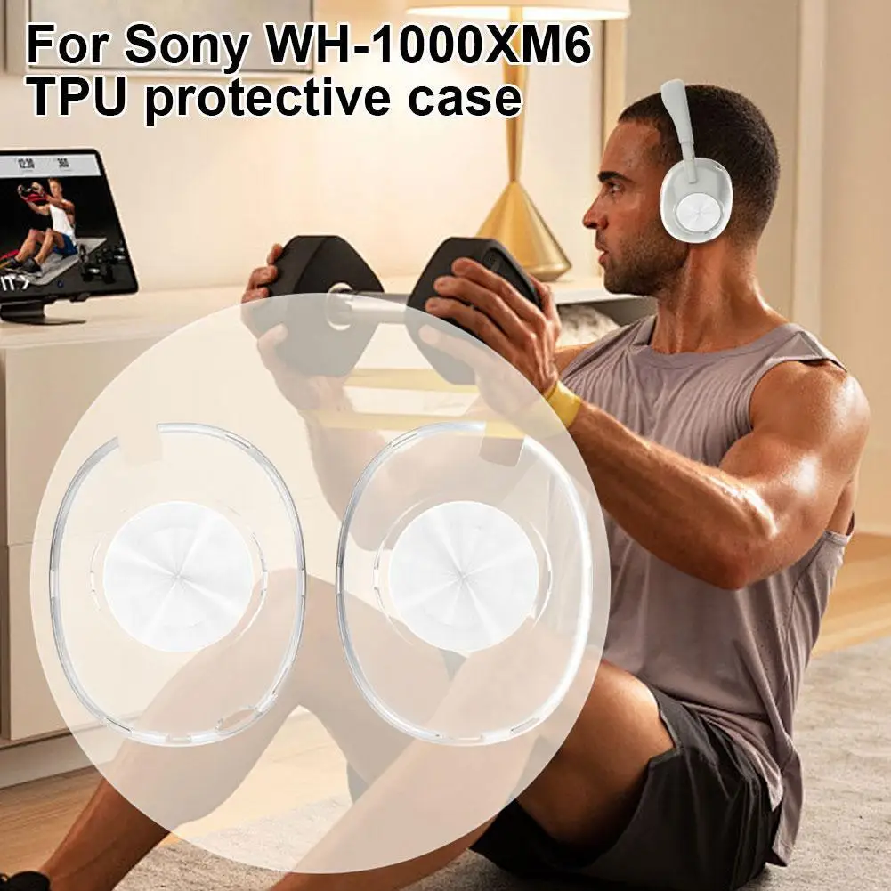  Headphone Cover for sony WH-1000XM6 TPU Transparent Protective Case Headphone Protective Case Shell Accessories