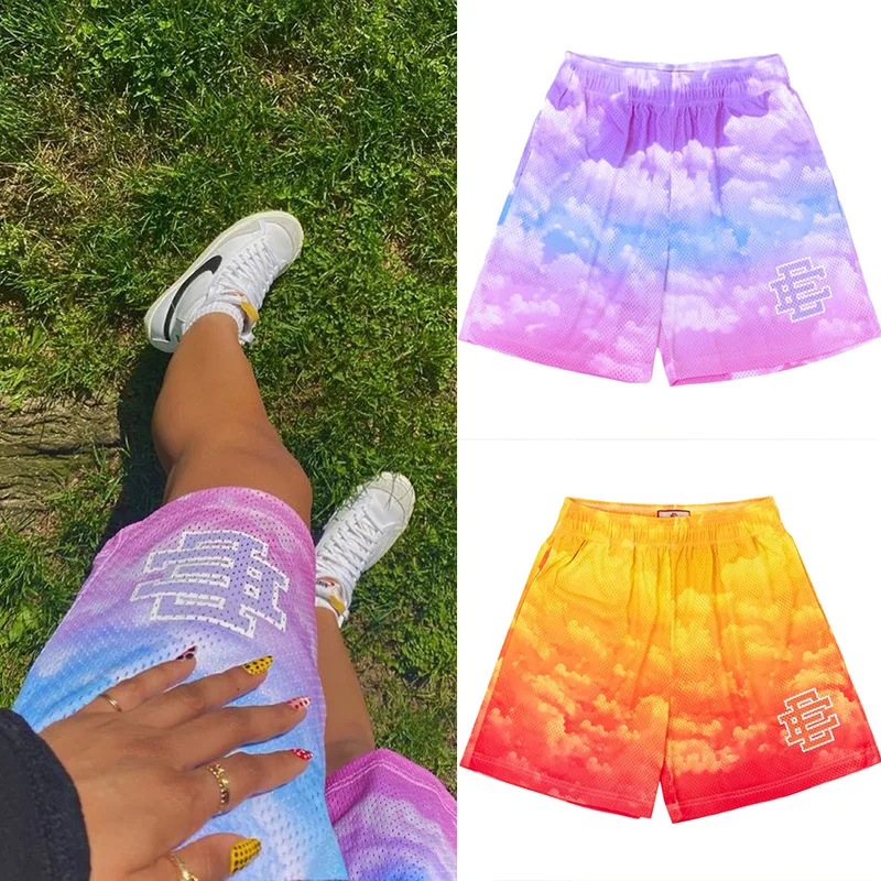 2023 sommer Männer Gym Shorts Eric Emanuel EE Grundlegende Kurze Neue EE Flamme Männer Frauen Mesh Basketball Shorts Casual Atmungsaktiv