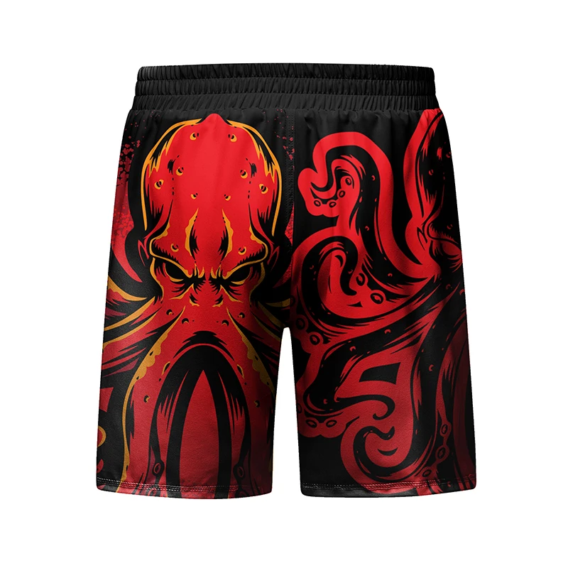 MMA Boxing T-shirts +Pants Sets Jiu jitsu Rashguard For Men Muay Thai Shorts Kickboxing Sport Gym Clothes Compression Sportswear