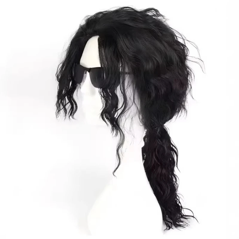 Medium Length Trendy Full Wig Stage Performance Cosplay Role Play Wig for Popping Dance Easy Styling