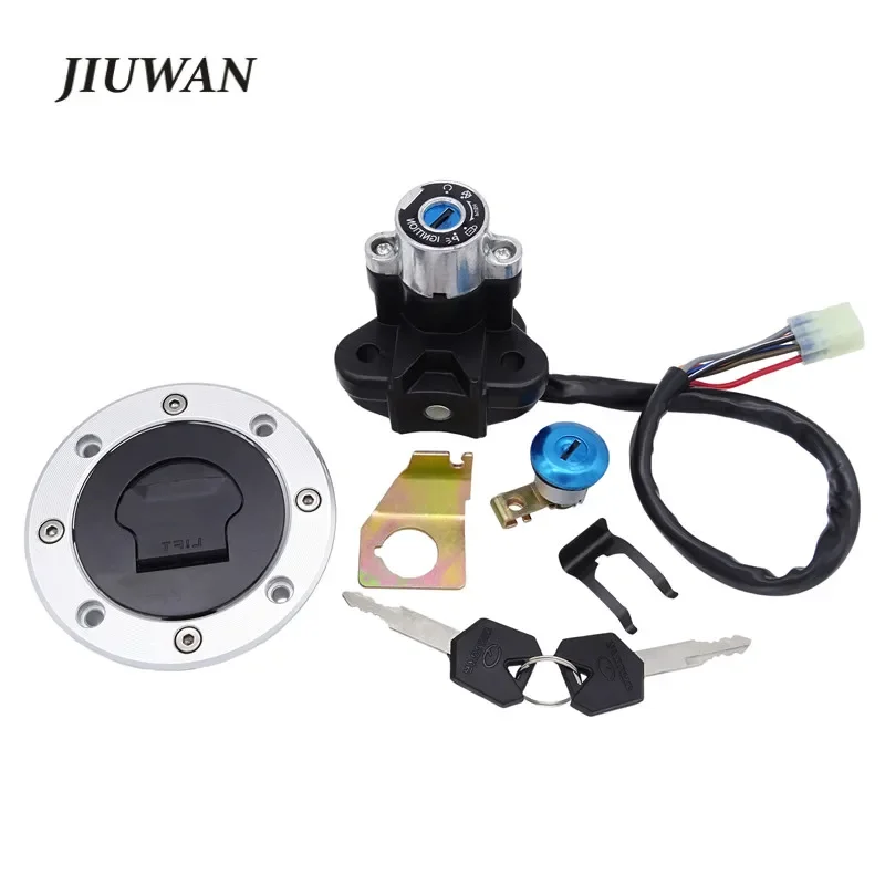 For SUZUKI GSXR1300 SV650 GSXR 600 750 1000 SV1000 K4-K7 1 Set Motorcycle Ignition Switch Lock Gas Tank Cap Cover Lockset Kit