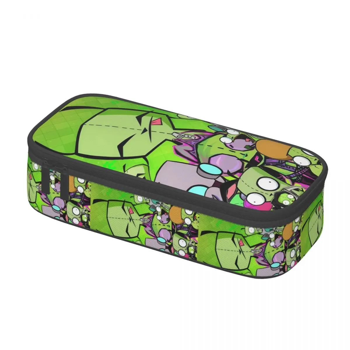 Fashion Kawaii Cartoon Invaders Zims Pencil Case Pencilcases Pen Box for Student Big Capacity Makeup Bags Office Stationery