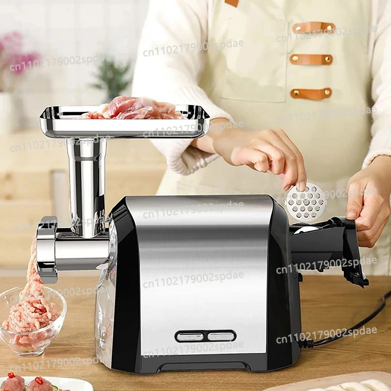 Electric Meat Grinder 3200W Power Household Sausage Stuffer Vegetable Chopper Mincer Compact Design Home Kitchen Food Processor