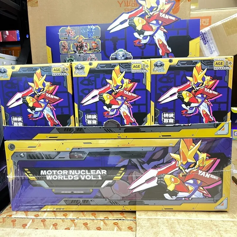 Boîte aveugle à assembler de combat nucléaire à moteur, première balle Q Version Ao Bing, modèle d'action, jouets à assembler, ornement de bureau, cadeaux