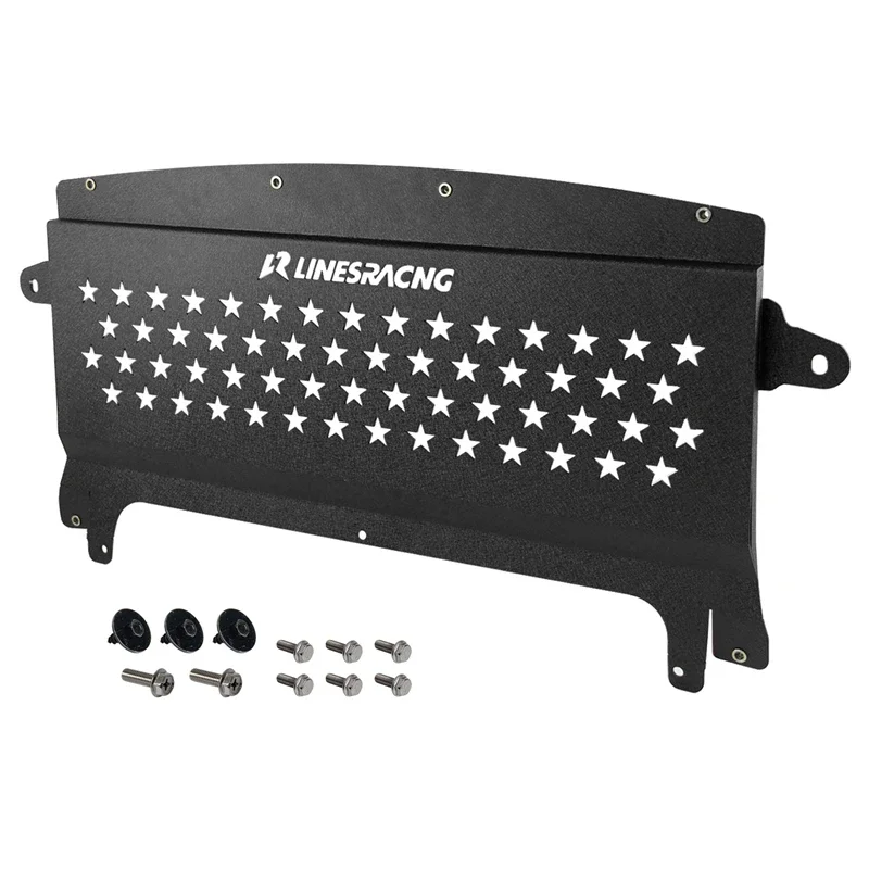 Oil Cooler Skid Plate LR Underhood Shield For BMW F8X M3 F80 15-18 M4 F82 F83 15-20 S55 Engine 3.0L F-Series Aluminum Wrinkle