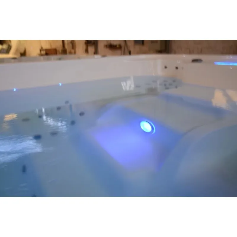 Wholesale Freestanding White Rectangular Hydrotherapy Spa Tubs Outdoor Ground Swimming Pool Swim Spa Endless Massage Feature