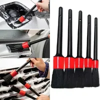 5pcs Details of Car Wash Soft Brush Small Brush Multifunctional Air Outlet Cleaning Tool for Automobile Interior Gap